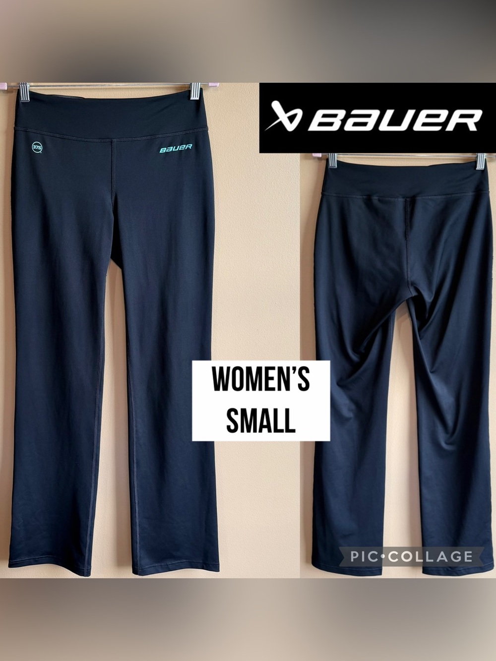 Bauer Womens Pants Training Black 37.5 Technology Flare Leg Athletic Size Small